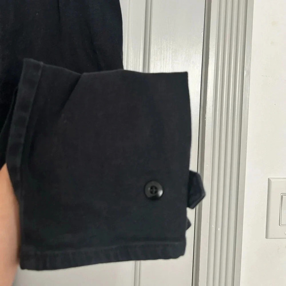 Aritzia Wilfred Free Jeans Womens Size 12 Black Modern Cargo Twill High Rise - Picture 9 of 12